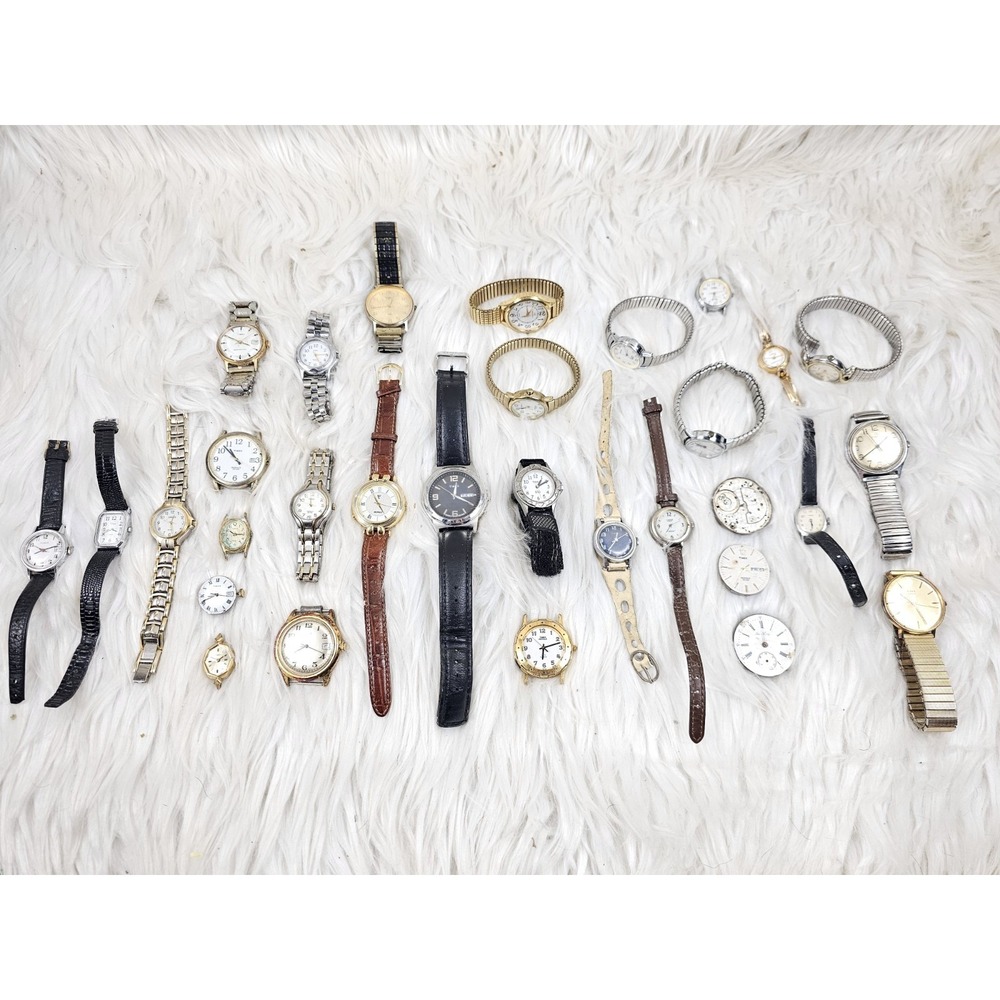 30 SUPER rare and cool Vintage TIMEX Watch Bundle Lot - For Parts And Repairs